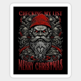 Horror Christmas Santa Claus Magnet